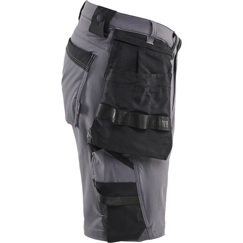 Blaklader 4-Way Stretch Craftsman Shorts, Medium Grey/Black (2)