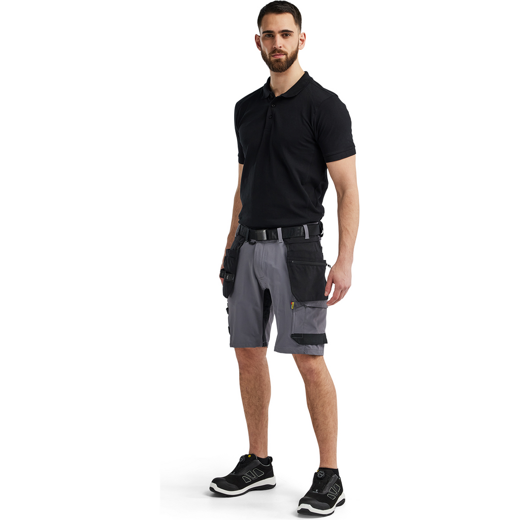 Blaklader 4-Way Stretch Craftsman Shorts, Medium Grey/Black (5)