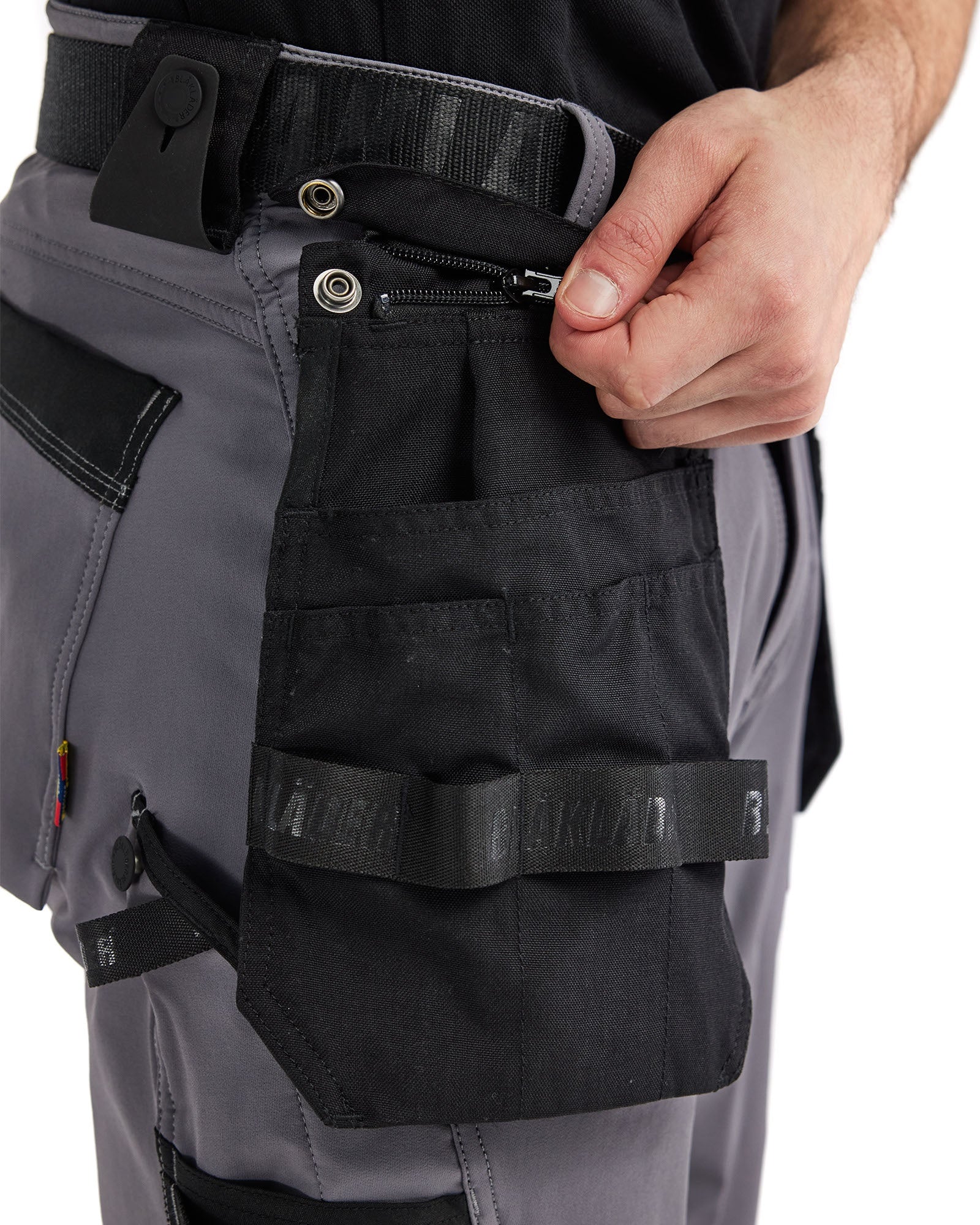 Blaklader 4-Way Stretch Craftsman Shorts, Medium Grey/Black (7)