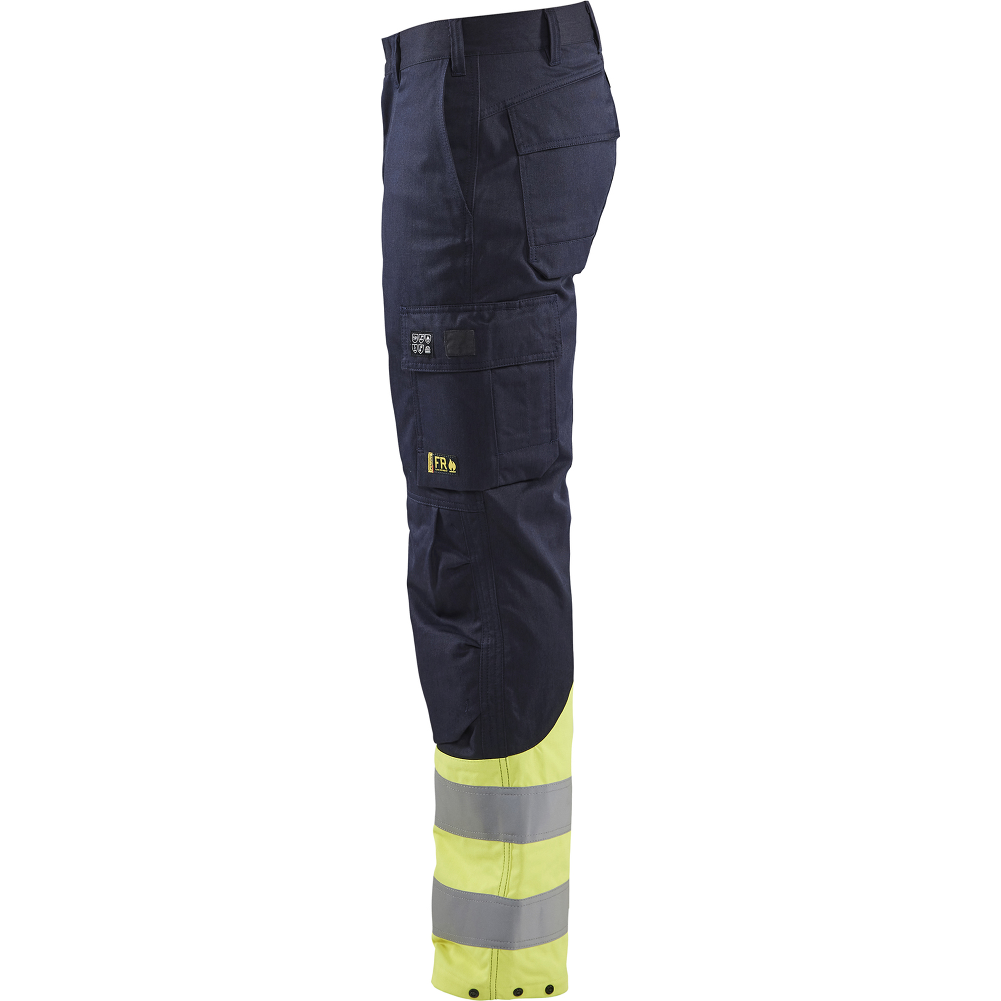 Blaklader Stahl Work Trousers, Navy/Yellow (3)