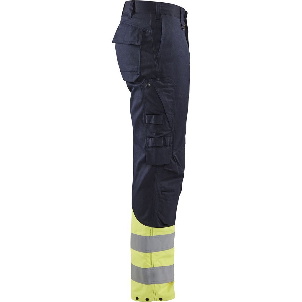 Blaklader Stahl Work Trousers, Navy/Yellow (2)