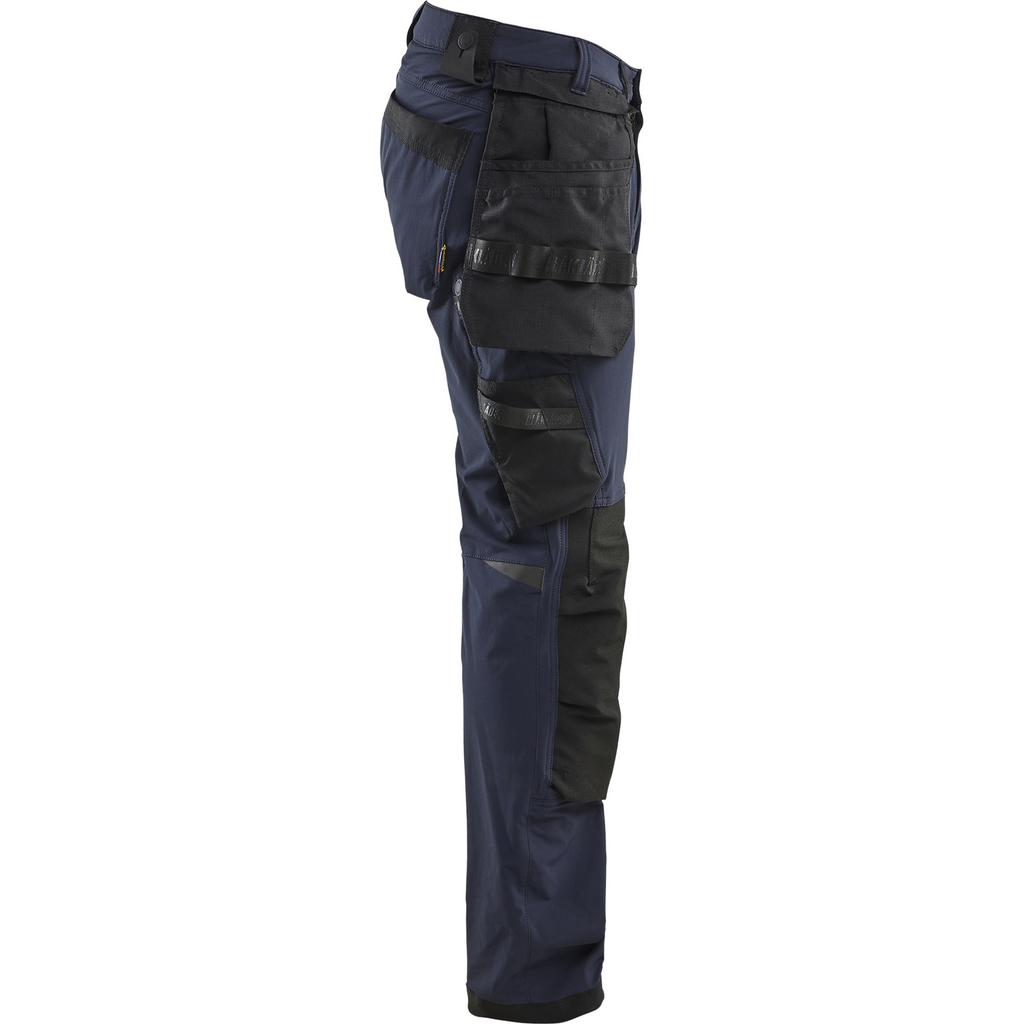 Blaklader 4-Way Stretch Craftsman Work Trousers, Dark Navy/Black (2)
