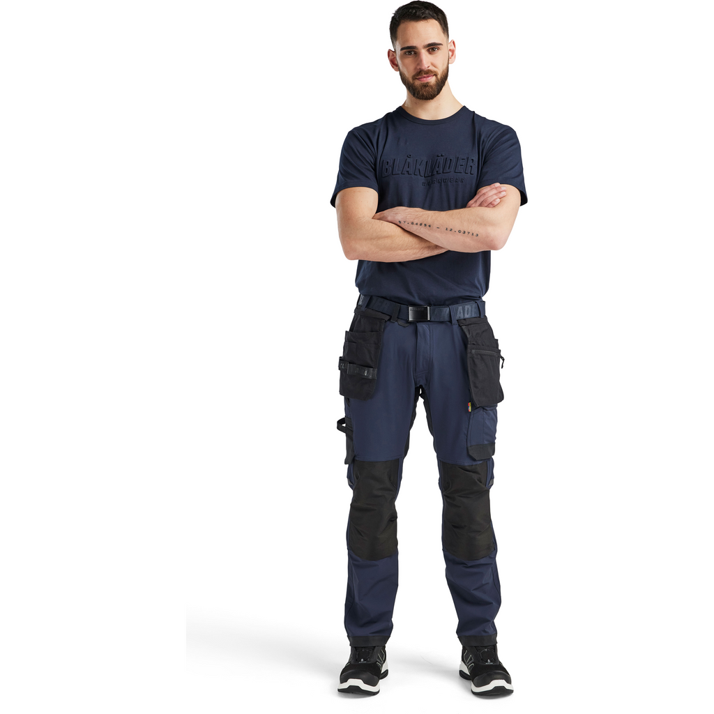 Blaklader 4-Way Stretch Craftsman Work Trousers, Dark Navy/Black (5)