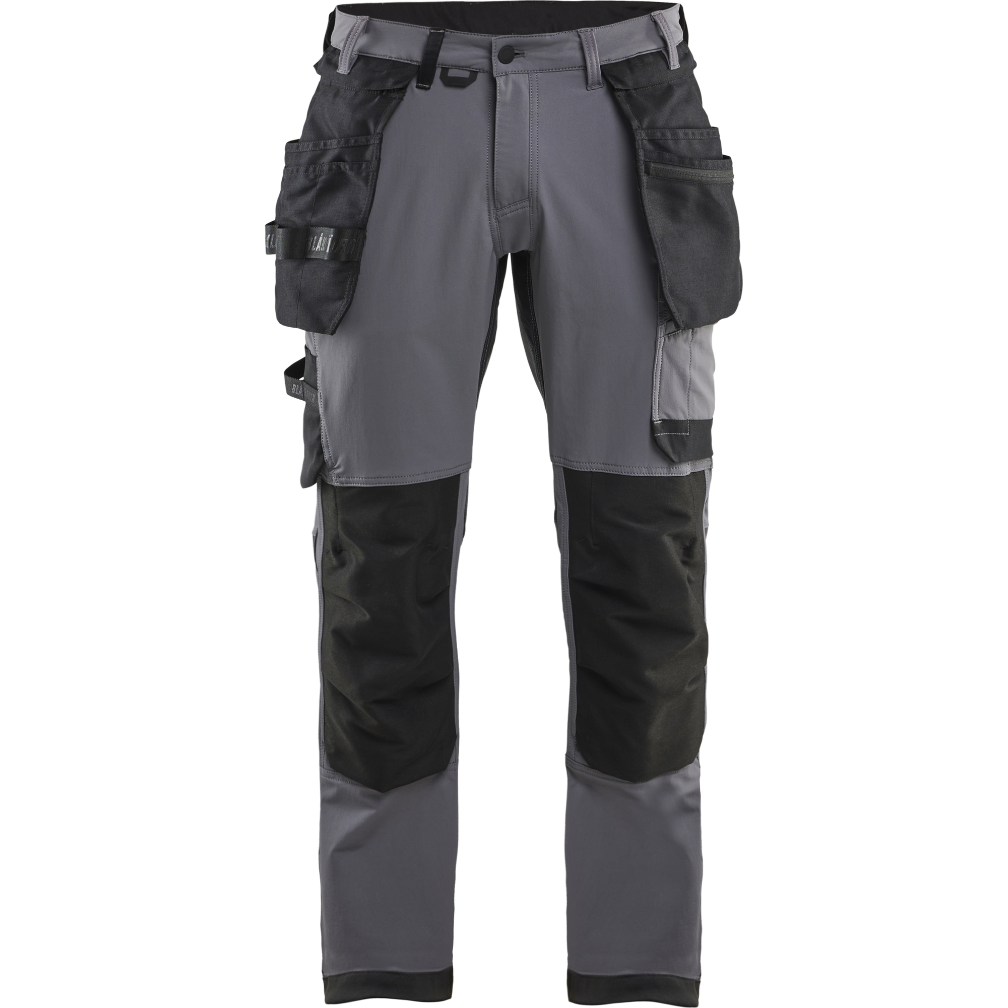 Blaklader 4-Way Stretch Craftsman Work Trousers, Medium Grey/Black