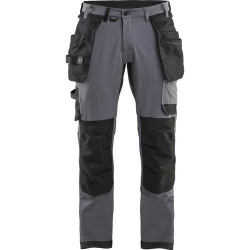 Blaklader 4-Way Stretch Craftsman Work Trousers, Medium Grey/Black