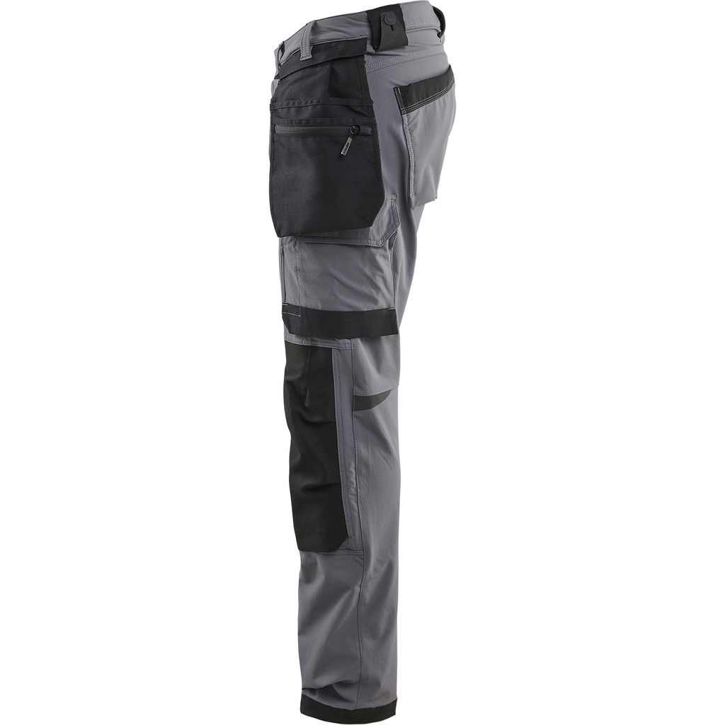 Blaklader 4-Way Stretch Craftsman Work Trousers, Medium Grey/Black (3)