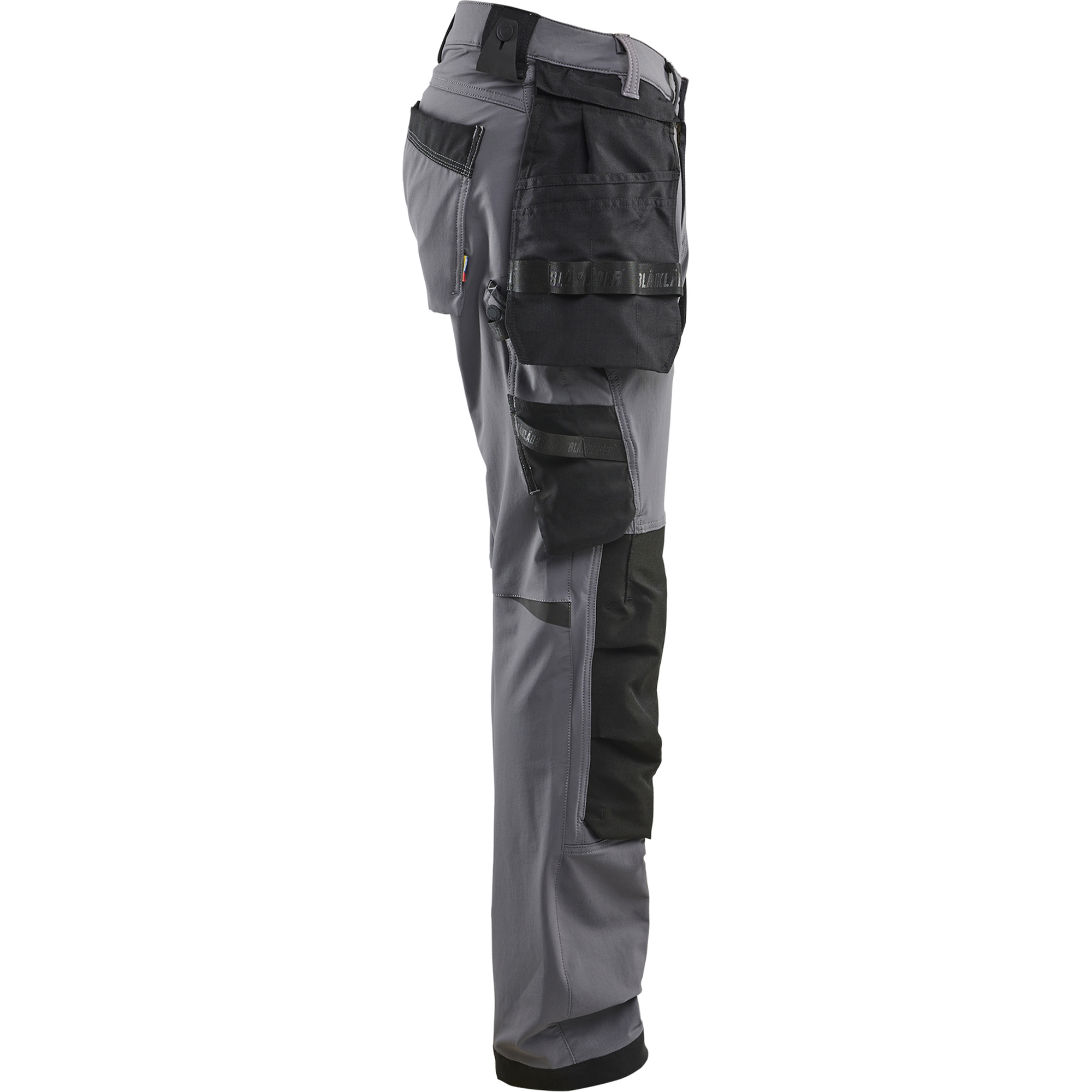 Blaklader 4-Way Stretch Craftsman Work Trousers, Medium Grey/Black (2)