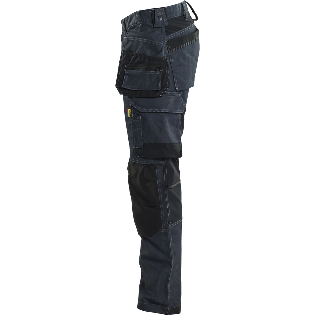 Blaklader Stretch Denim Craftsman Work Trousers, Navy Blue/Black (3)