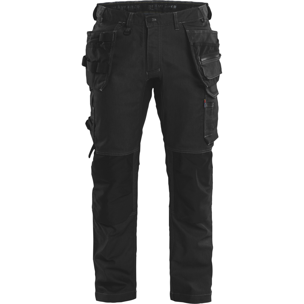 Blaklader Stretch Denim Craftsman Work Trousers, Black