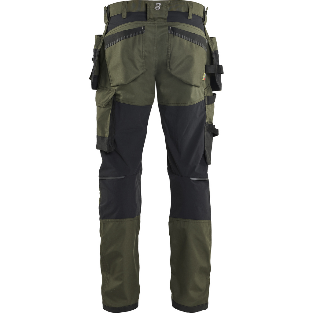 Blaklader Stretch Craftsman Work Trousers, Forest Green/Black (4)