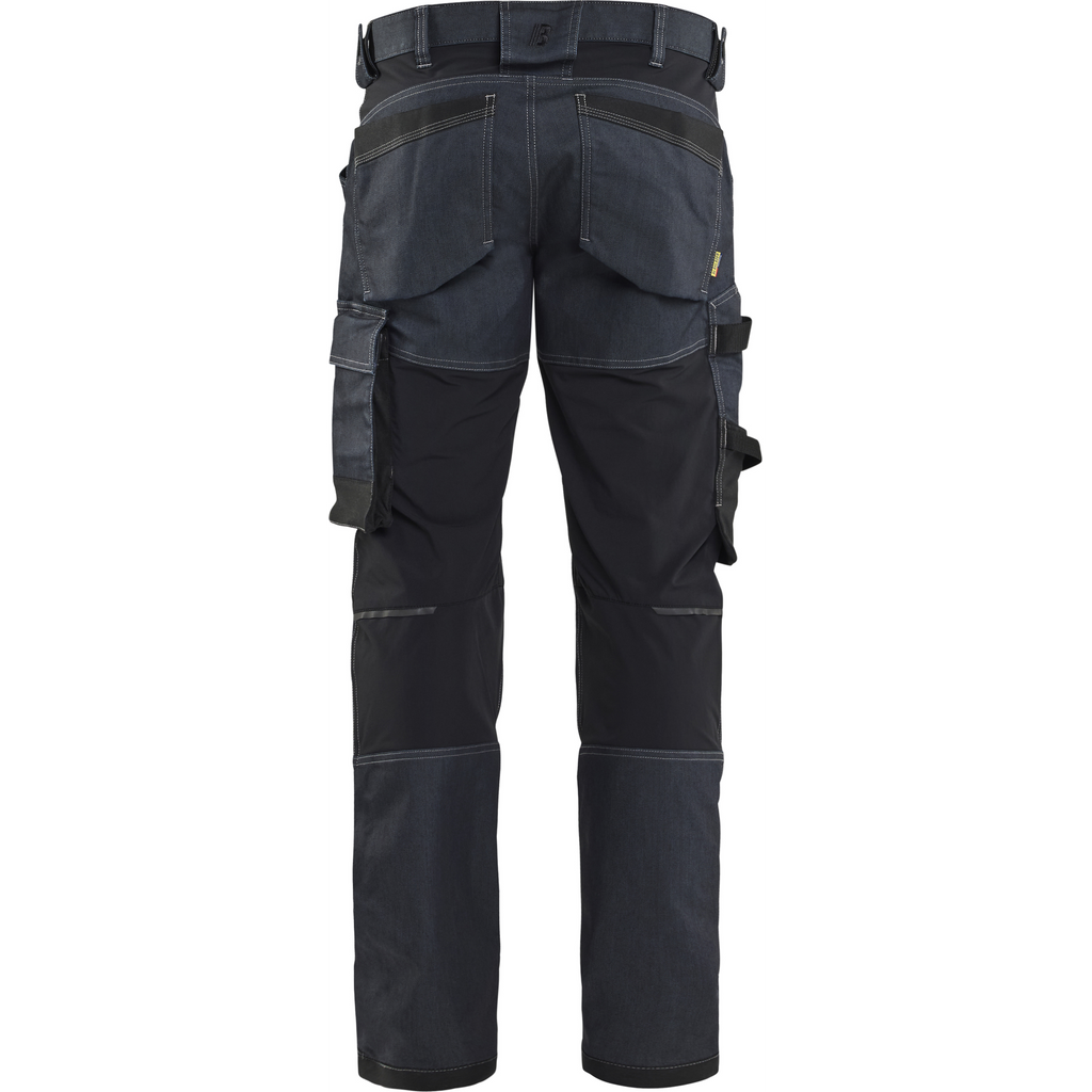 Blaklader Craftsman Work Trousers with Stretch, Navy/Black (4)
