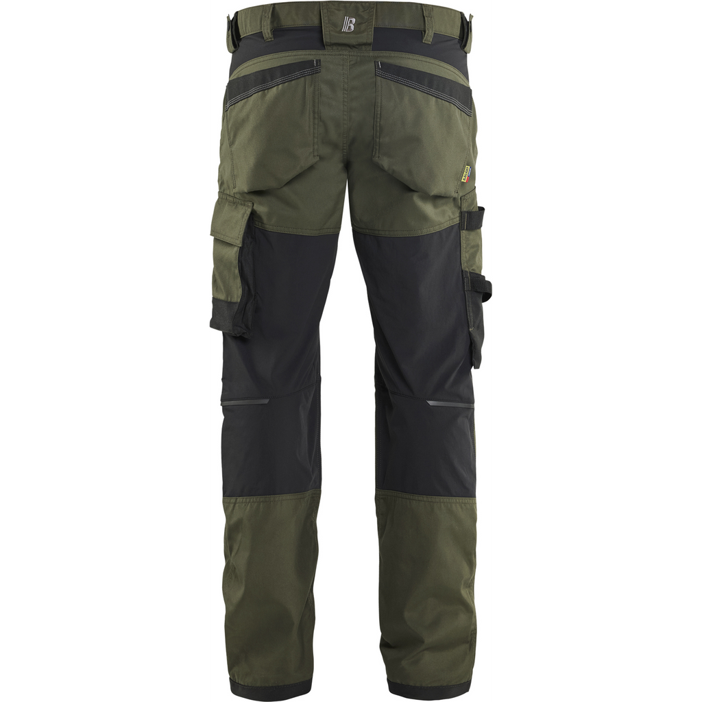 Blaklader Stretch Craftsman Work Trousers, Forest Green/Black (6)