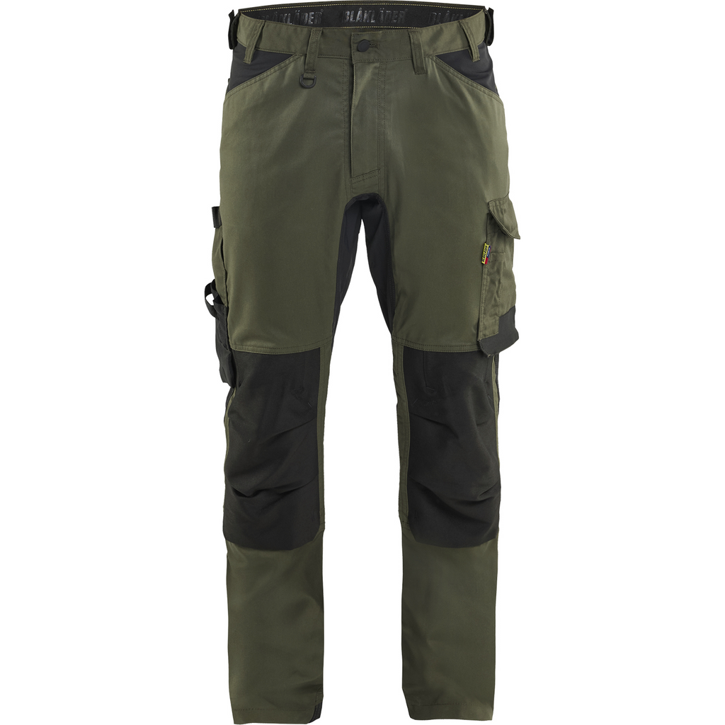Blaklader Stretch Craftsman Work Trousers, Forest Green/Black