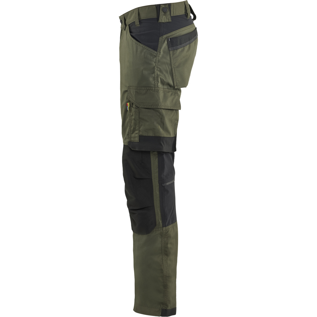 Blaklader Stretch Craftsman Work Trousers, Forest Green/Black (3)