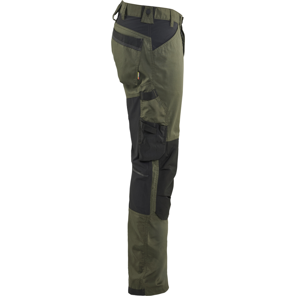Blaklader Stretch Craftsman Work Trousers, Forest Green/Black (2)