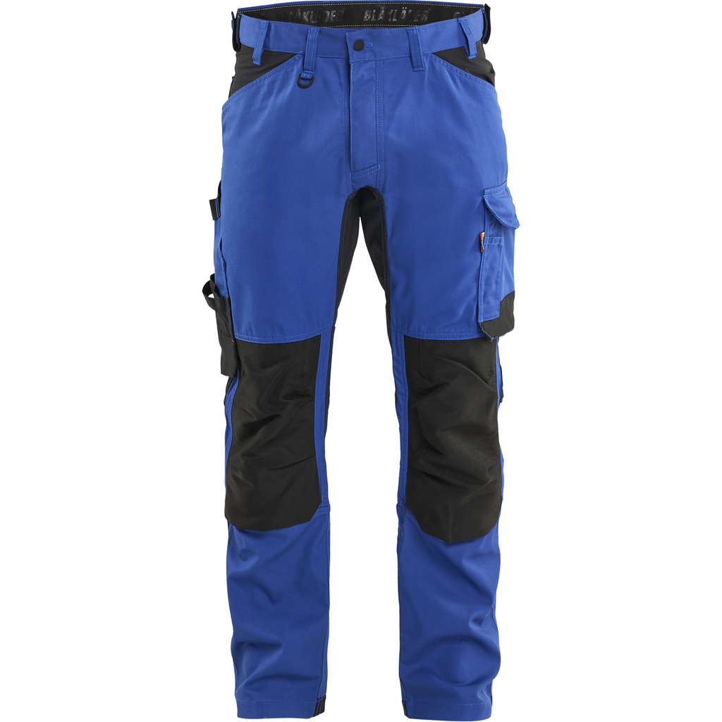 Blaklader Stretch Craftsman Work Trousers, Cornflower Blue/Black