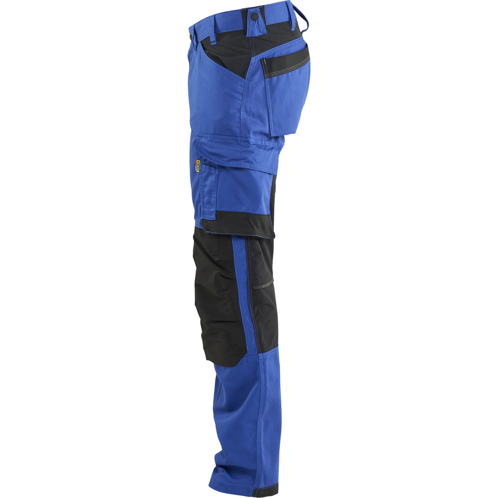 Blaklader Stretch Craftsman Work Trousers, Cornflower Blue/Black (3)