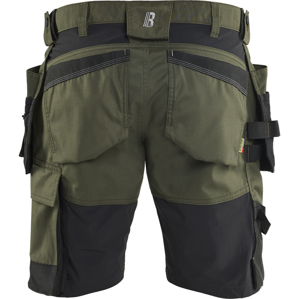 Blaklader Stretch Craftsman Shorts, Forest Green/Black (4)