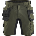 Blaklader Stretch Craftsman Shorts, Forest Green/Black