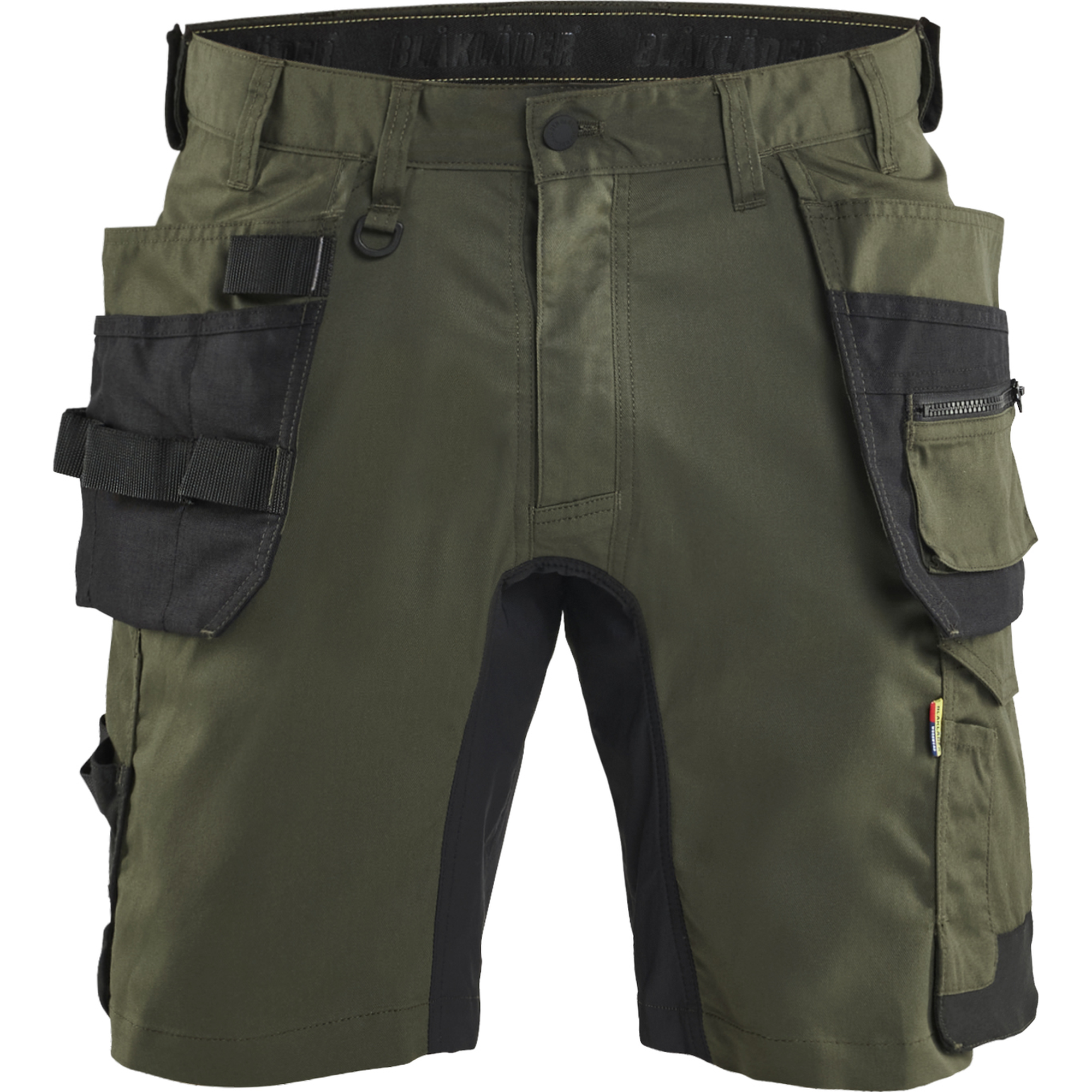 Blaklader Stretch Craftsman Shorts, Forest Green/Black