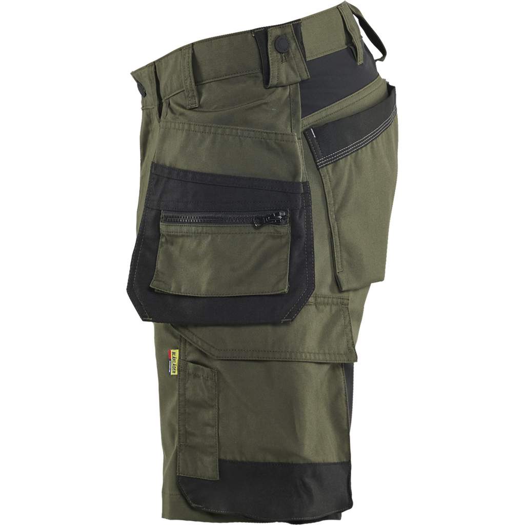 Blaklader Stretch Craftsman Shorts, Forest Green/Black (3)