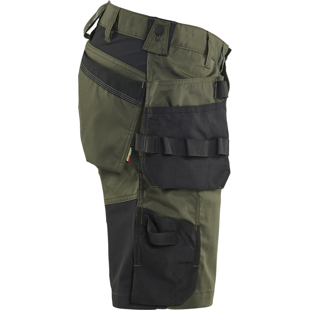 Blaklader Stretch Craftsman Shorts, Forest Green/Black (2)