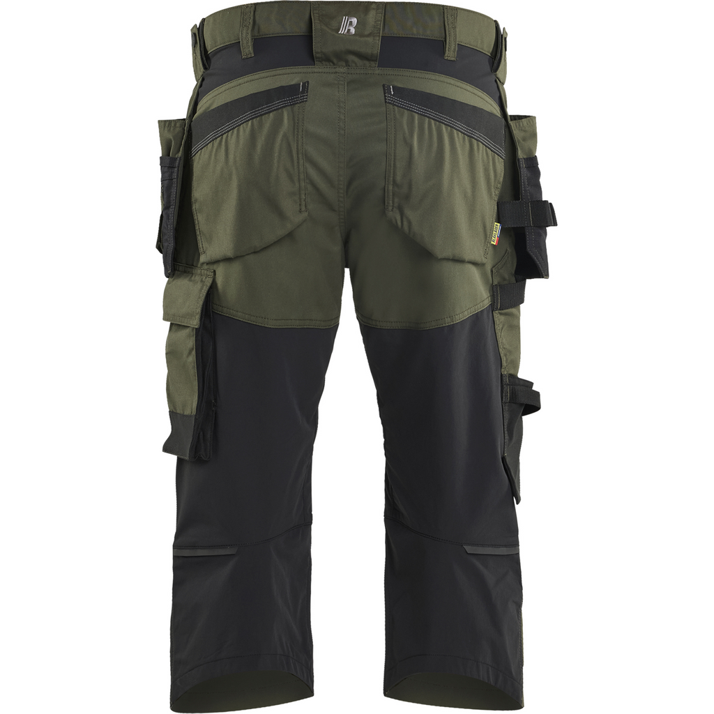 Blaklader Stretch Craftsman Pirate Shorts, Forest Green/Black (4)