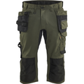 Blaklader Stretch Craftsman Pirate Shorts, Forest Green/Black