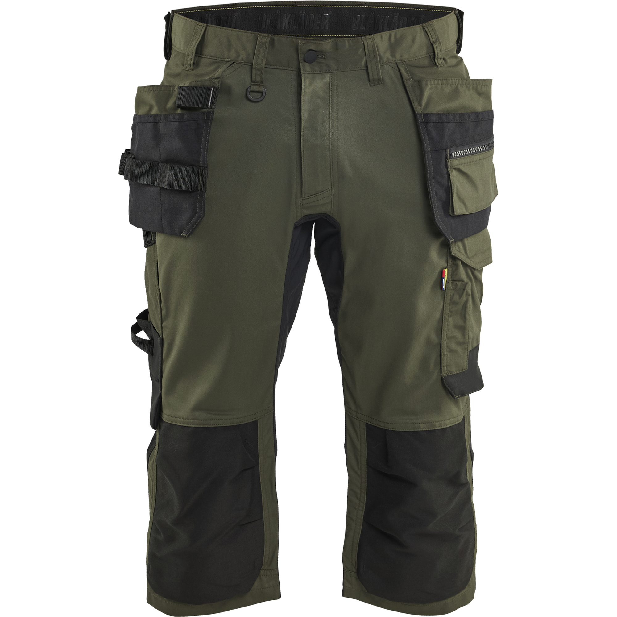 Blaklader Stretch Craftsman Pirate Shorts, Forest Green/Black