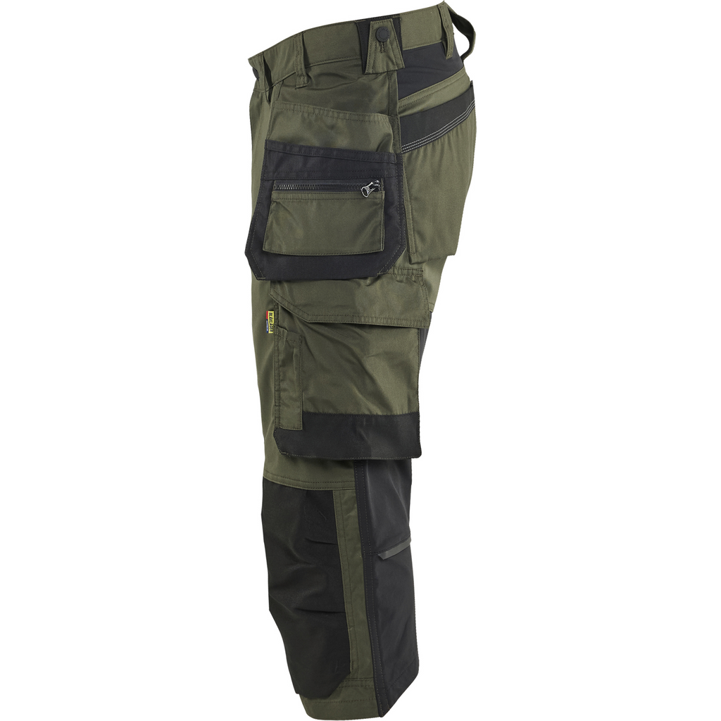 Blaklader Stretch Craftsman Pirate Shorts, Forest Green/Black (3)