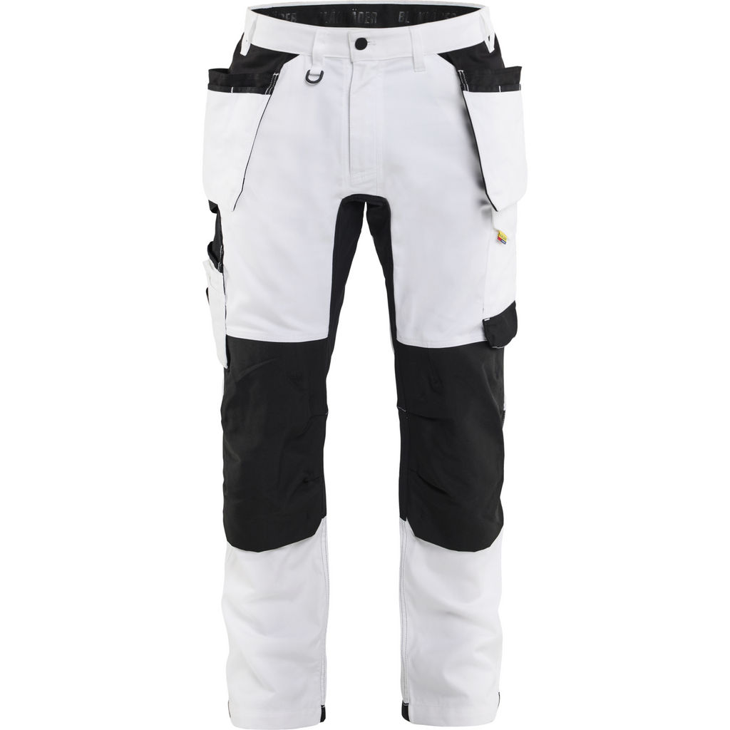 Blaklader Stretch Painters Trousers, White/Black