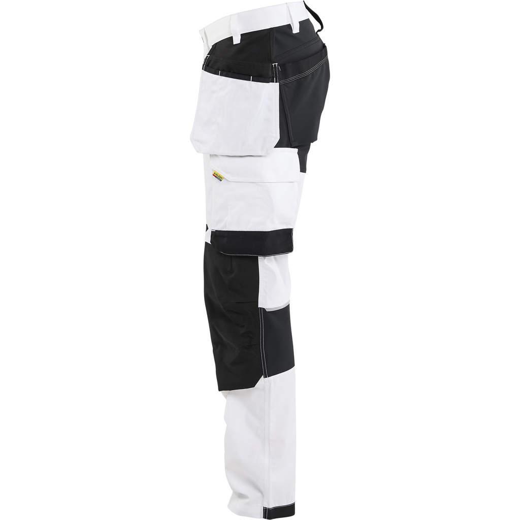 Blaklader Stretch Painters Trousers, White/Black (3)