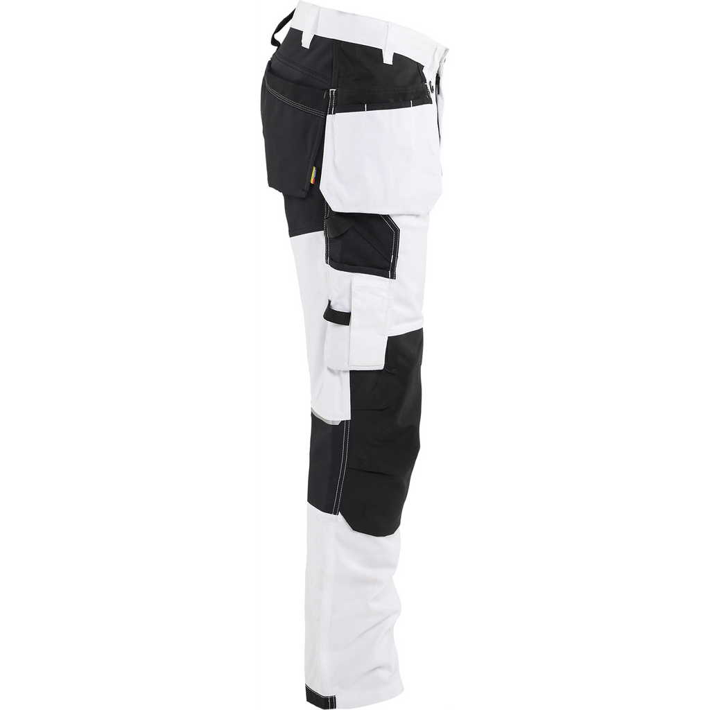 Blaklader Stretch Painters Trousers, White/Black (2)