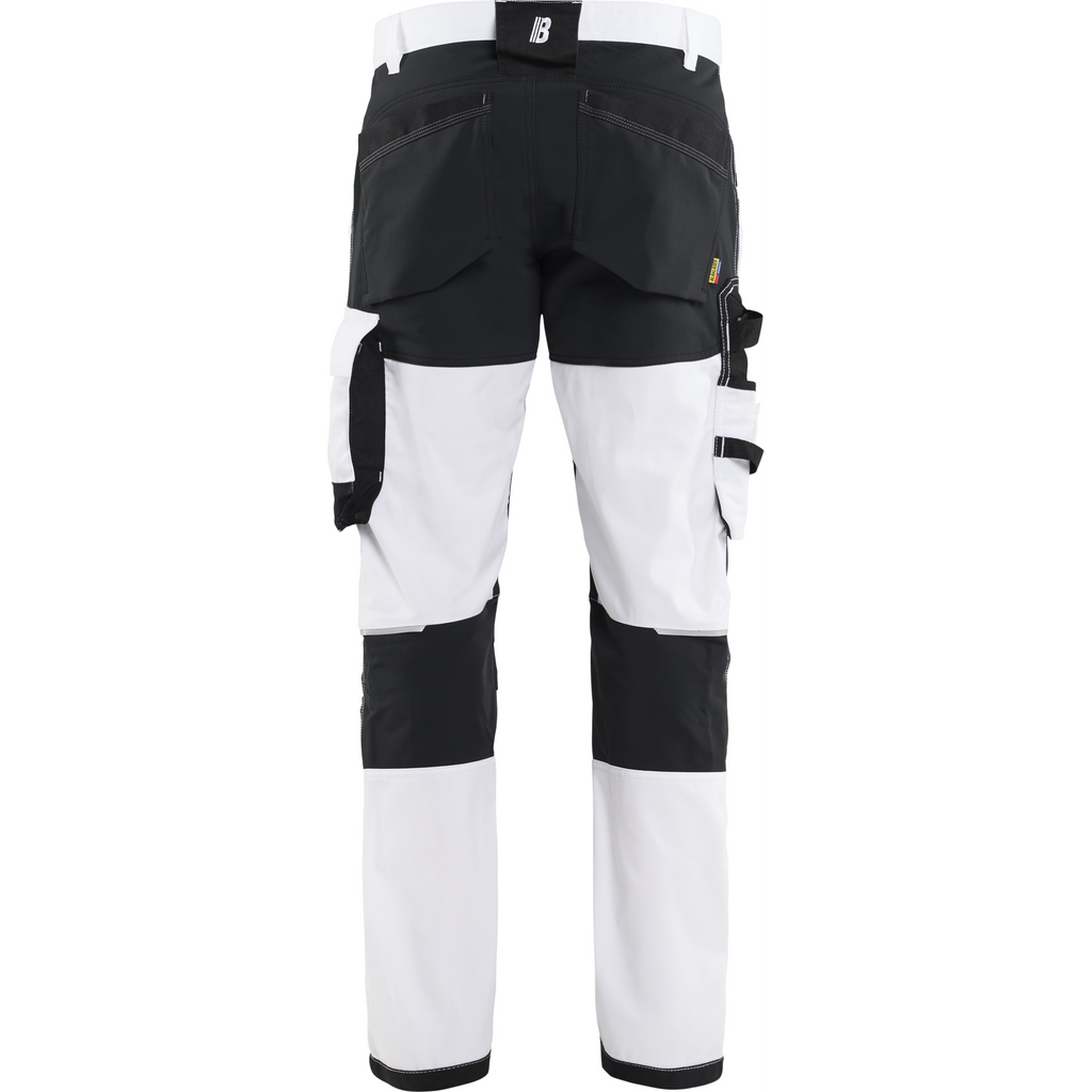 Blaklader Stretch Painters Trousers, White/Black (4)