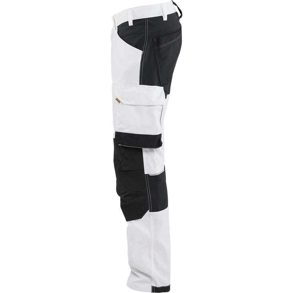 Blaklader Stretch Painters Trousers, White/Black (3)