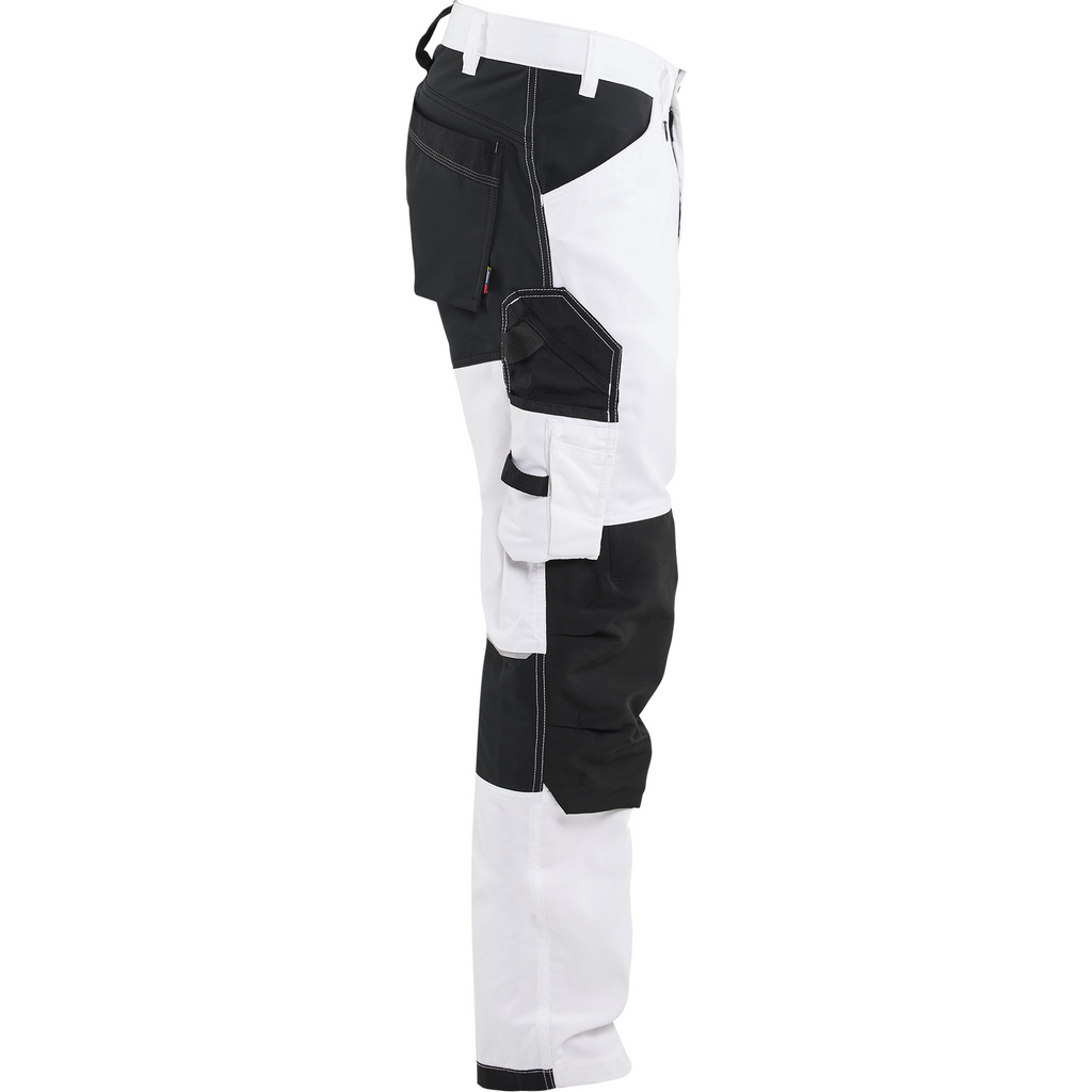 Blaklader Stretch Painters Trousers, White/Black (2)