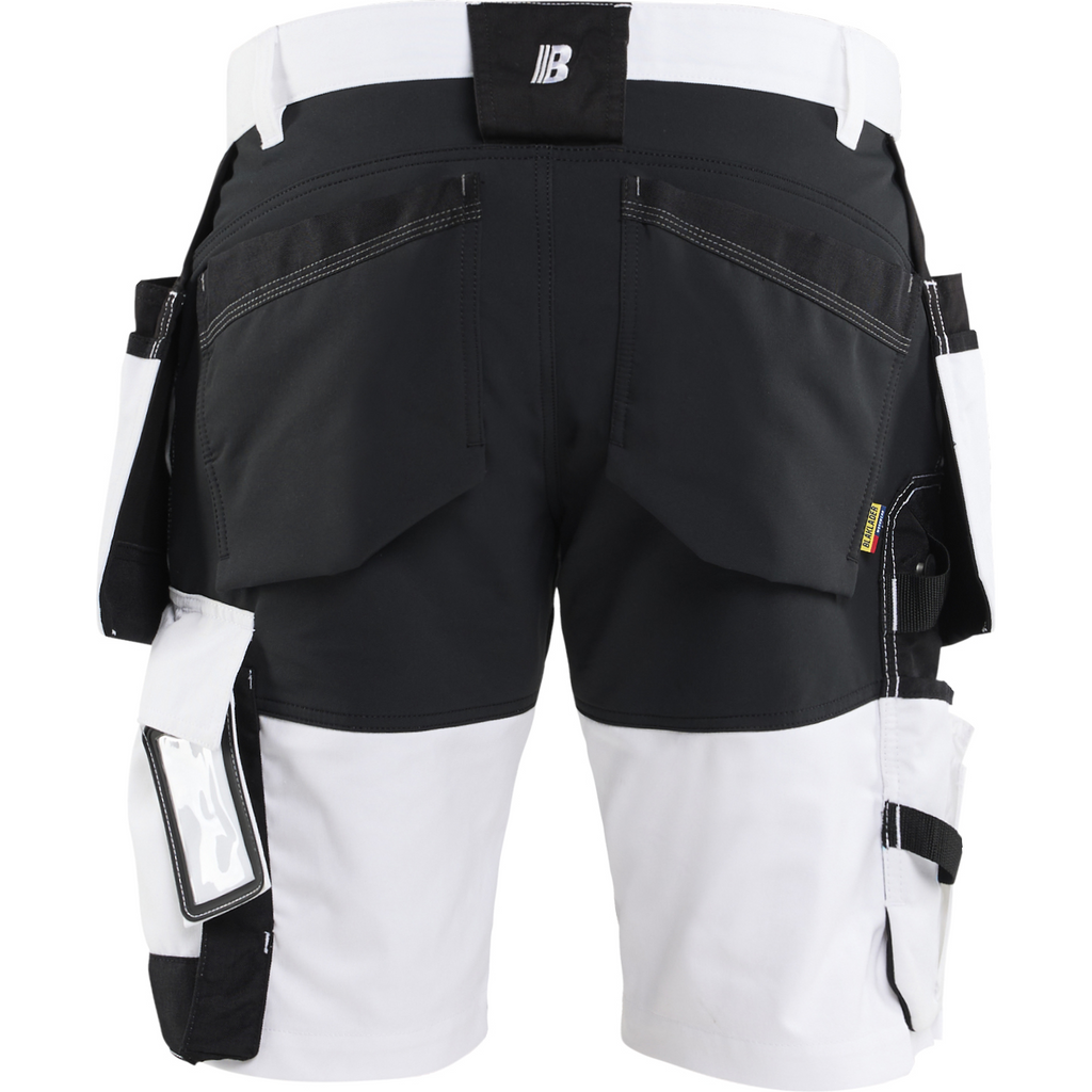 Blaklader Stretch Painter Shorts, White/Black (4)
