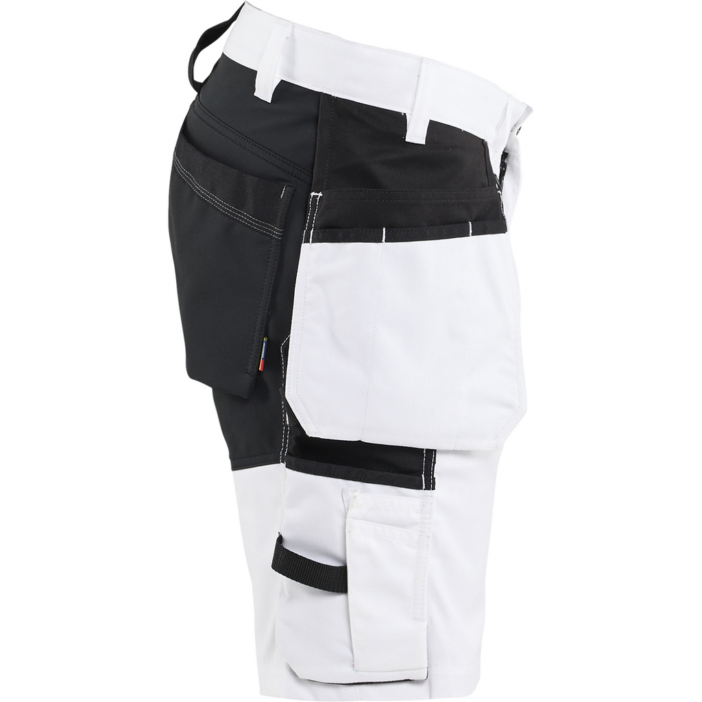 Blaklader Stretch Painter Shorts, White/Black (2)