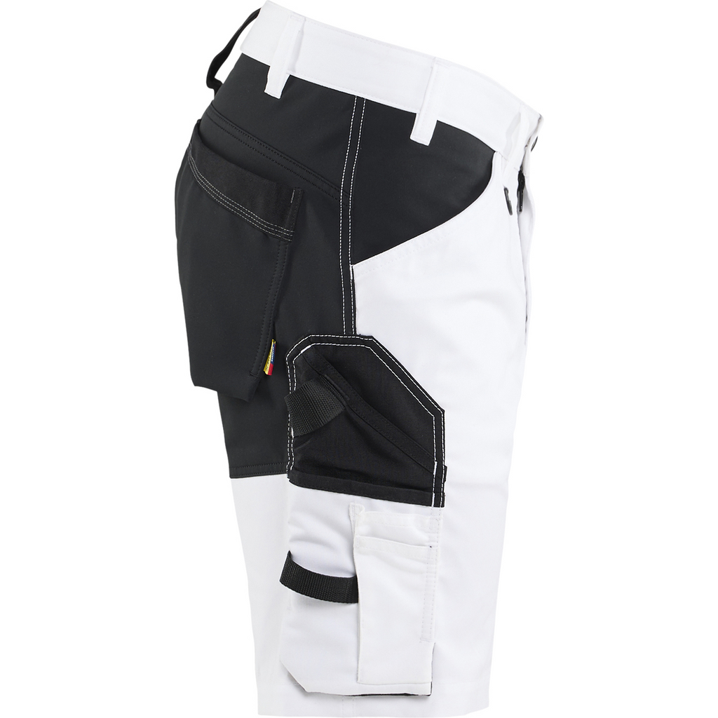 Blaklader Stretch Painter Shorts, White/Black (2)