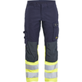 Blaklader Multinorm Stretch Work Trousers, Navy Blue/ Yellow