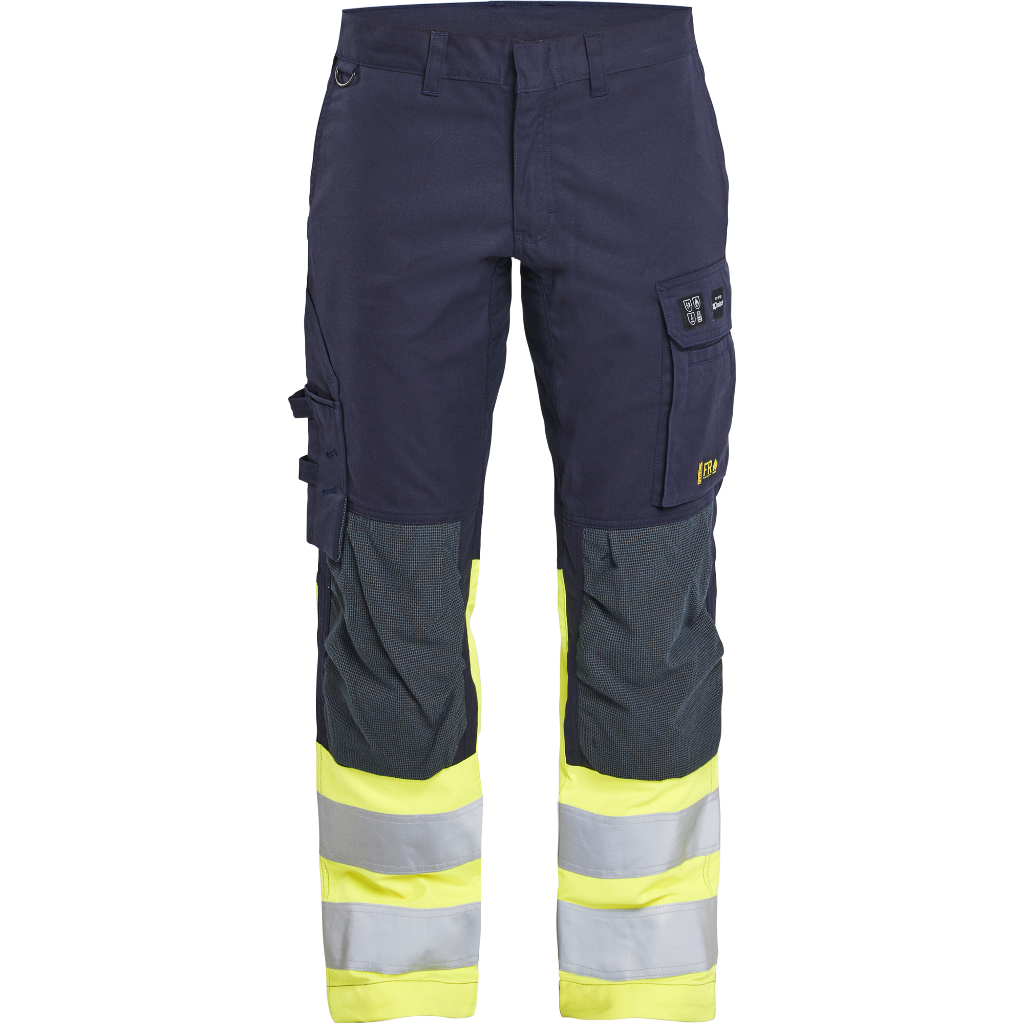 Blaklader Multinorm Stretch Work Trousers, Navy Blue/ Yellow