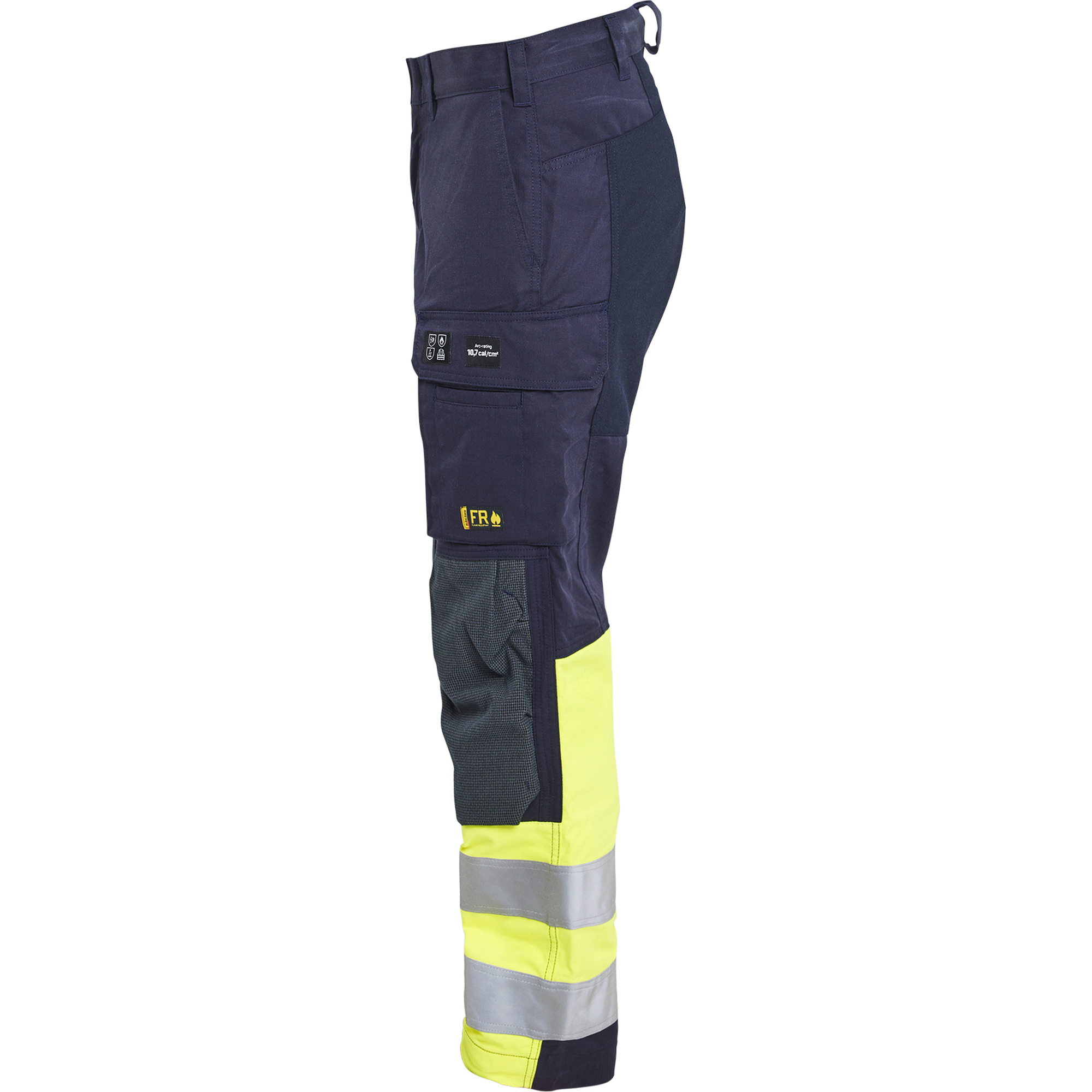 Blaklader Multinorm Stretch Work Trousers, Navy Blue/ Yellow (3)