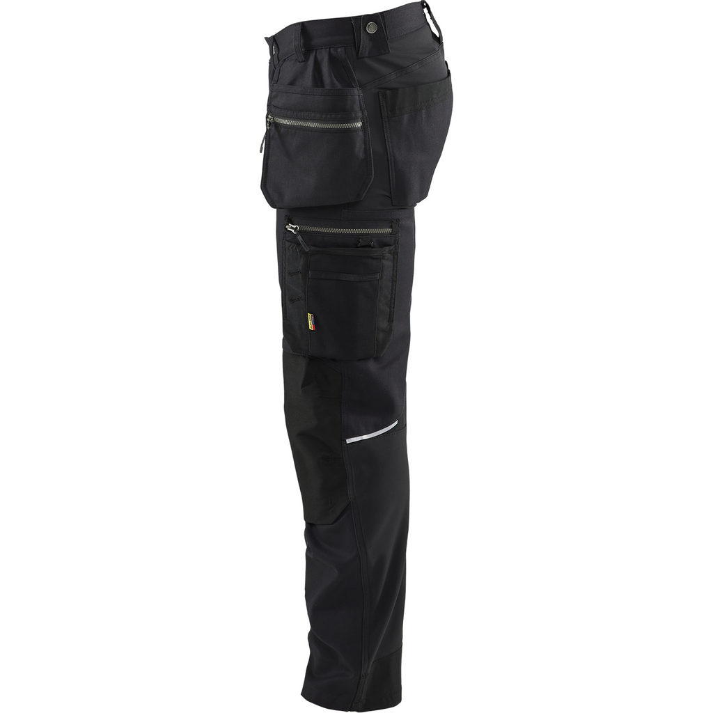 Blaklader Stretch Craftsman Work Trousers, Black/Black (3)