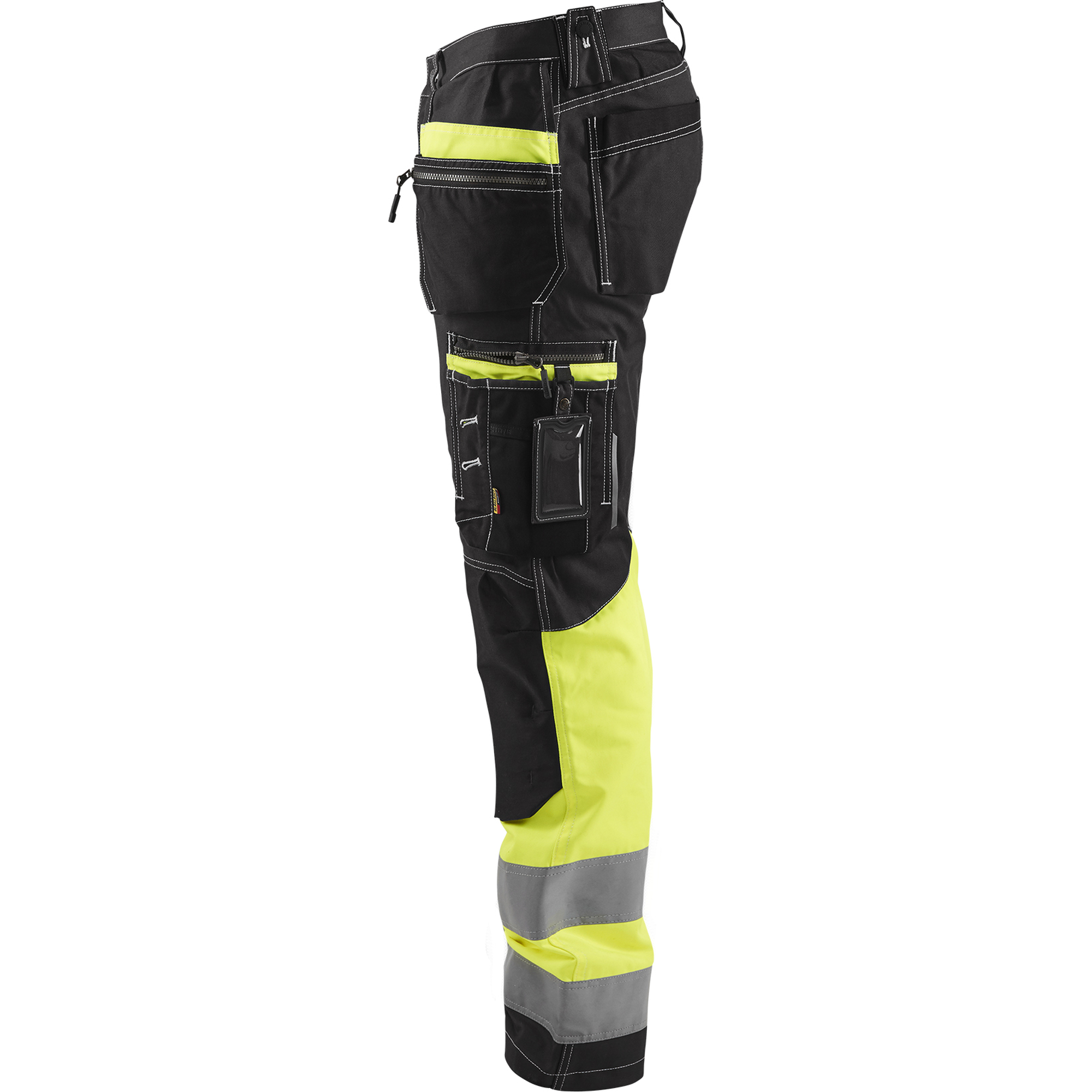 Blaklader High Vis Stretch Work Trousers, Black/Yellow (3)