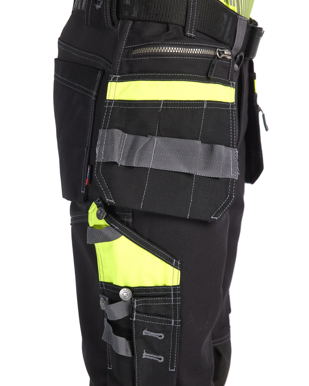 Blaklader High Vis Stretch Work Trousers, Black/Yellow (6)