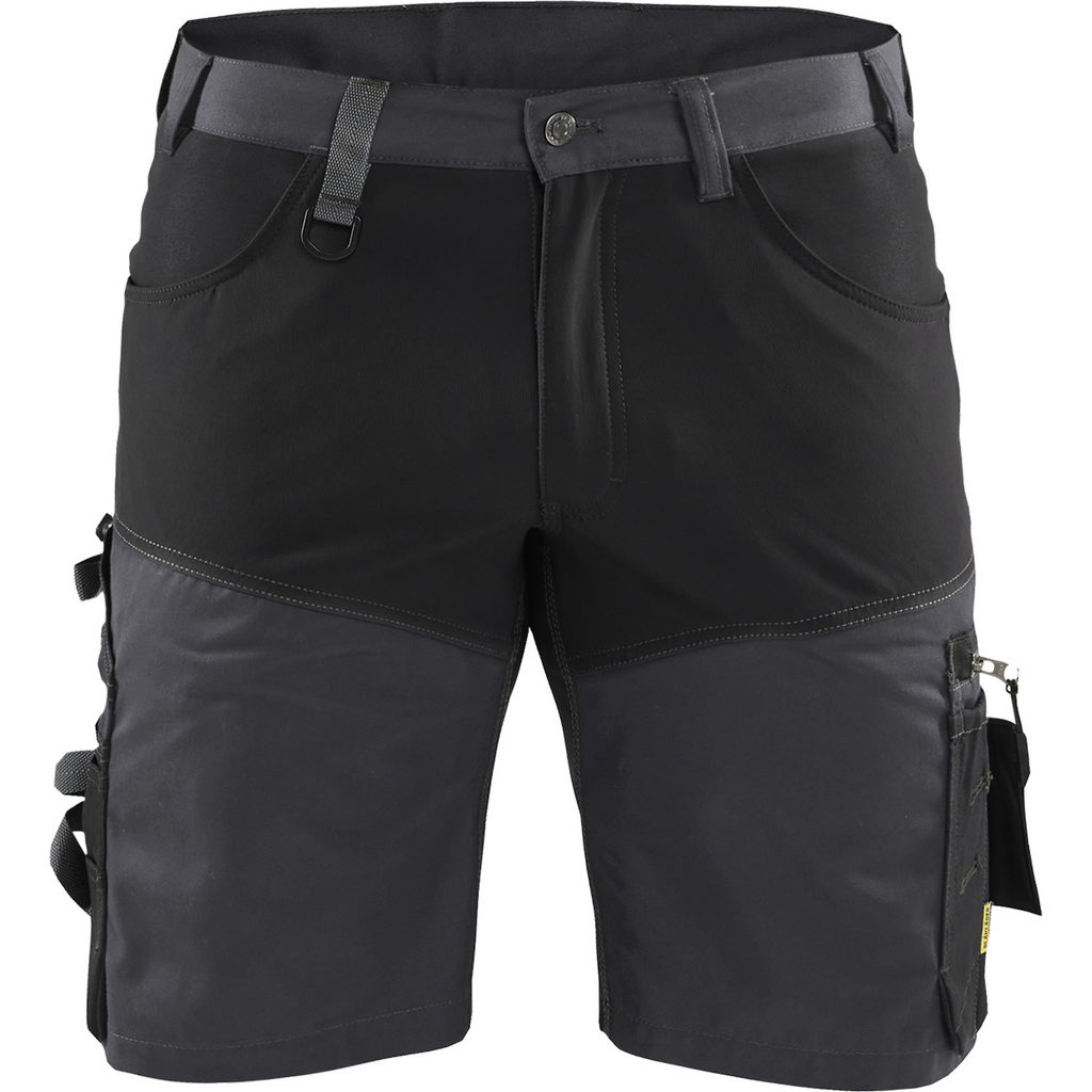 Blaklader Stretch Craftsman Shorts, Medium Grey/Black
