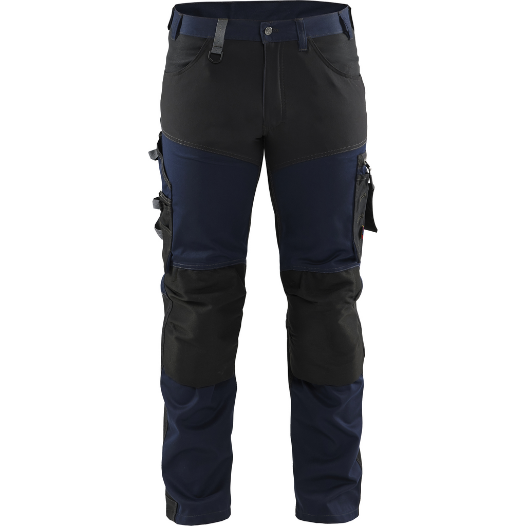 Blaklader Stretch Craftsman Work Trousers, Dark Navy/Black