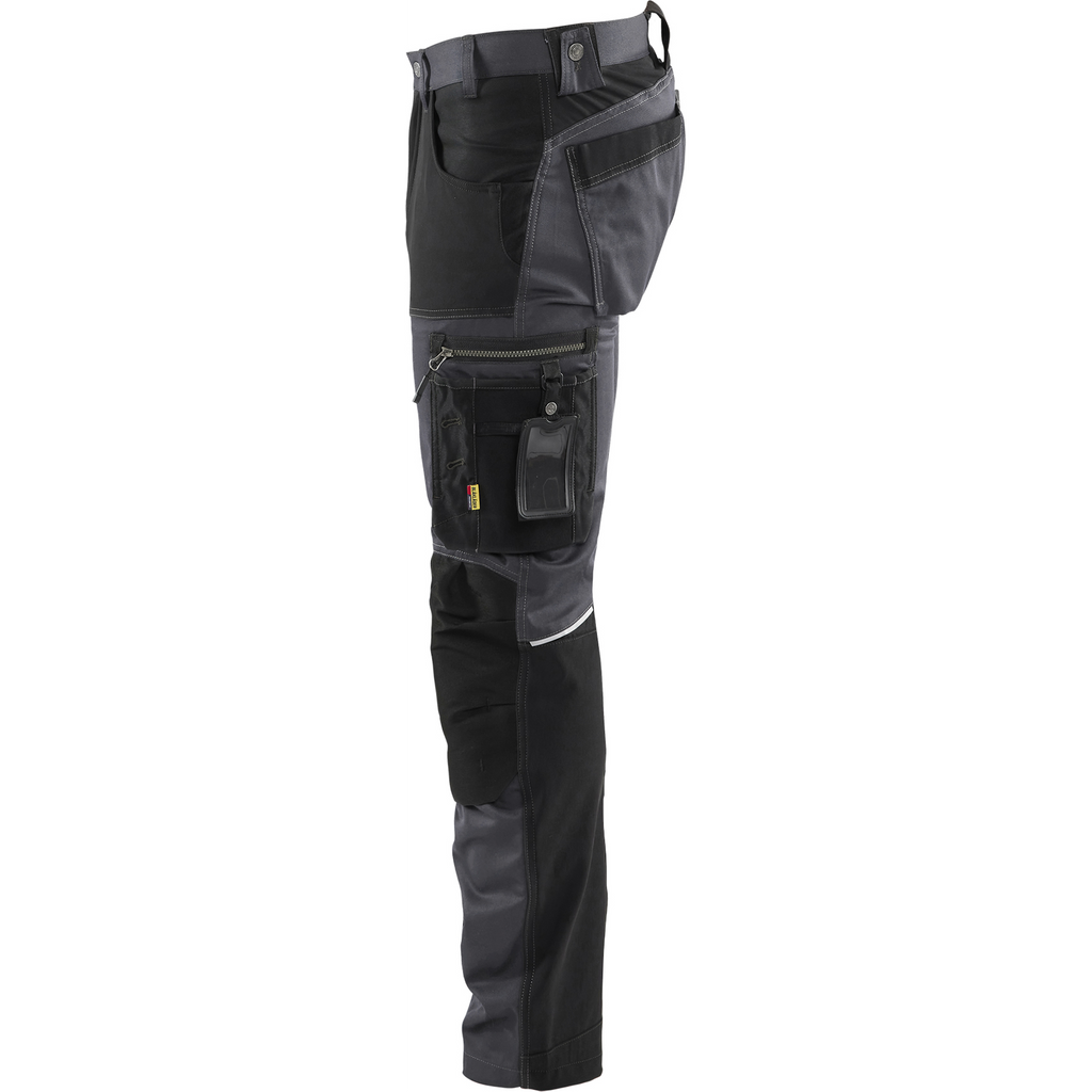 Blaklader Stretch Craftsman Work Trousers, Medium Grey/Black (3)