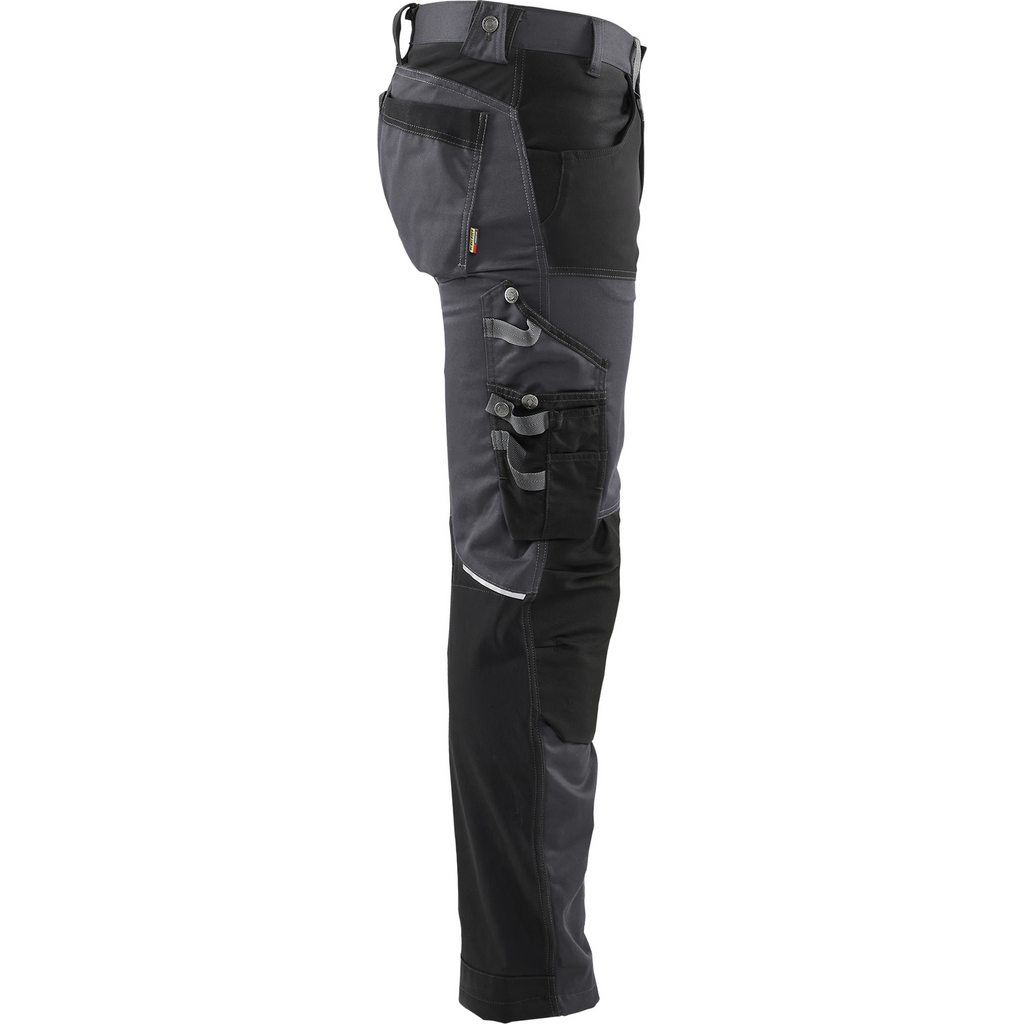 Blaklader Stretch Craftsman Work Trousers, Medium Grey/Black (2)