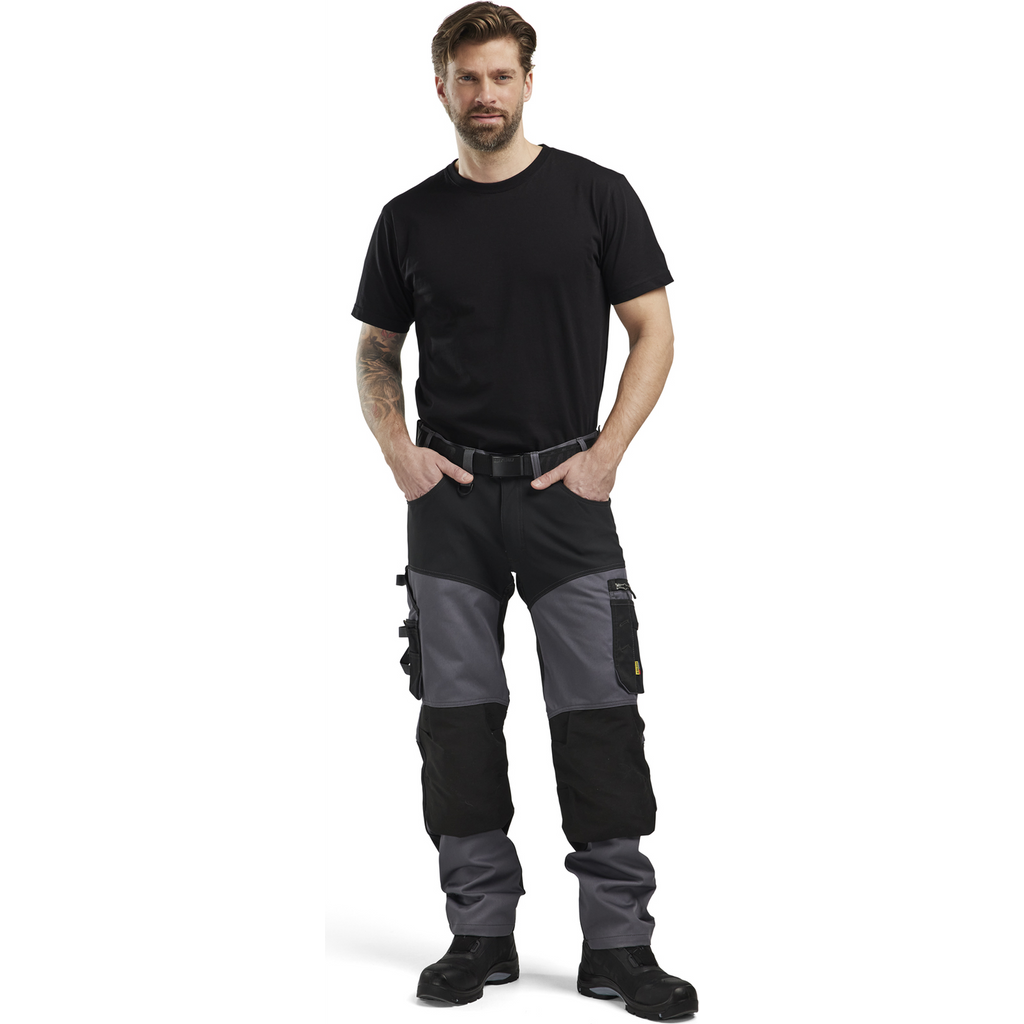 Blaklader Stretch Craftsman Work Trousers, Medium Grey/Black (5)